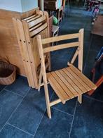 Te huur houten klapstoelen voor kerst oud en nieuw, Ophalen, Bruin, Vijf, Zes of meer stoelen