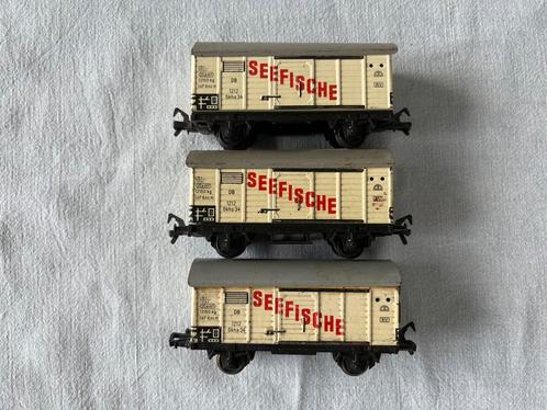 3x Fleischmann DB Seefische goederenwagons, Hobby en Vrije tijd, Modeltreinen | H0, Gebruikt, Wagon, Gelijkstroom of Wisselstroom