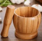 Houten vijzel (stamper) nieuw, Rond, Nieuw, Ophalen of Verzenden, Minder dan 40 cm