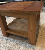 Teak Houten Bijzettafel Vierkant, Gebruikt, 50 tot 100 cm, Minder dan 50 cm, Vierkant