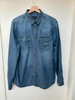 Fashion Jeans overhemd denim blouse maat M., Ophalen of Verzenden, Zo goed als nieuw, Blauw