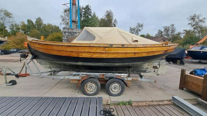 sloep, Watersport en Boten, Sloepen, Gebruikt, Tot 10 pk, 3 tot 6 meter, Binnenboordmotor, Diesel, Hout, Ophalen