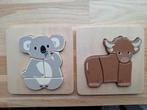 2x houten puzzels, Ophalen, 2 tot 4 jaar, Zo goed als nieuw, Van hout