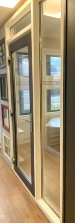 Nw kunststof kozijn met deur, zijruit en bovenlicht,compleet, Doe-het-zelf en Verbouw, Kozijnen en Schuifpuien, Ophalen, Kunststof