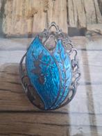 Zilveren broche met emaille, Antiek en Kunst, Ophalen