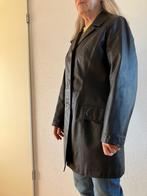 Leren zwarte damesjas, Zwart, Ophalen of Verzenden, Zo goed als nieuw, Maat 36 (S)