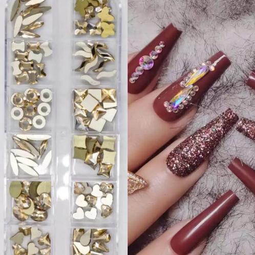 1x doos Nail Rhinestones Mix Voor NailArt/Nagels., Sieraden, Tassen en Uiterlijk, Uiterlijk | Cosmetica en Make-up, Ophalen of Verzenden