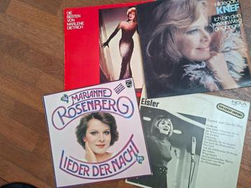 Marlene Dietrich, Hildegard Knef, enz - 4 Duitstalige LP's beschikbaar voor biedingen
