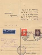 Nederland LP briefkaart KLM vlucht A'dam-Paramaribo 1949, Ophalen of Verzenden, Briefkaart