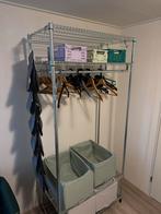 Groot metalen kledingrek met bakken en hangers, Kleding | Dames, Kledingrekken, Ophalen, Zo goed als nieuw