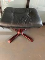 Ikea Lindos voetenbank zwart, Ophalen, Zo goed als nieuw, Rechthoekig, Leer