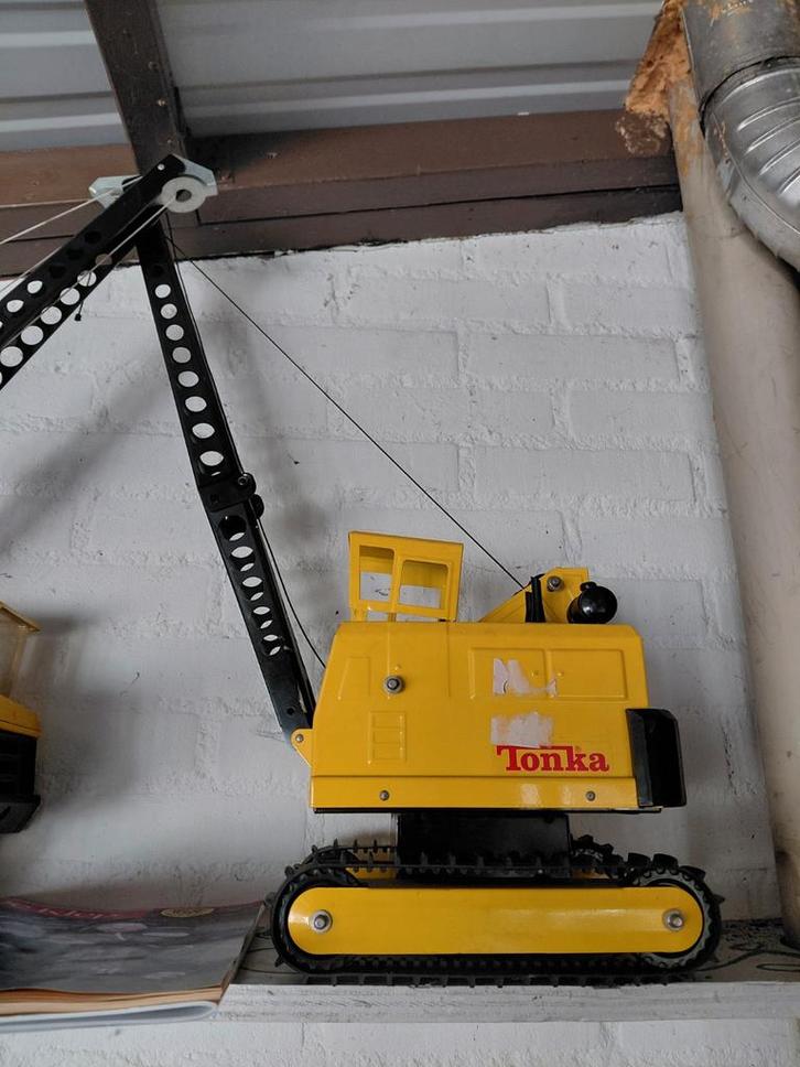 Vintage Tonka Hijskraan Speelgoed, Antiek en Kunst, Antiek | Speelgoed, Ophalen of Verzenden