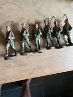 6x marcherende elastolin soldaten met schuitjes, Ophalen of Verzenden