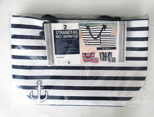 Strandtas set 2-delig waterafstotend met ritssluiting, nieuw, Sieraden, Tassen en Uiterlijk, Tassen | Damestassen, Nieuw, Blauw