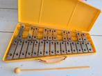 Vintage xylofoon in gele koffer Glockenspiel 25K, Muziek en Instrumenten, Percussie, Gebruikt, Ophalen of Verzenden, Melodische percussie