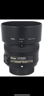 Nikon AF-S 50mm F:1.8G, Audio, Tv en Foto, Fotografie | Lenzen en Objectieven, Ophalen of Verzenden, Zo goed als nieuw, Standaardlens
