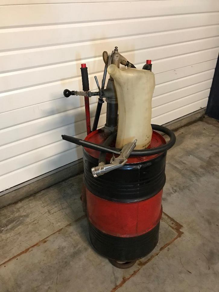 Pomp smeerpomp oliepomp vetpomp op vat - 30 dagen Garantie, Auto diversen, Autogereedschap, Gebruikt, Ophalen