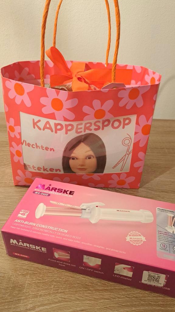 Kapperspop + draadloze krultang nieuw! + gratis tas & cadeau, Sieraden, Tassen en Uiterlijk, Uiterlijk | Haarverzorging, Nieuw