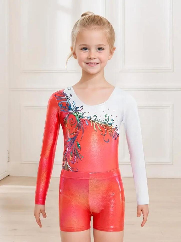 Turnpakje turnbroekje rood 110 116 122 128 134 140 146 152, Sport en Fitness, Turnen, Nieuw, Turnpak(je), Rood, Ophalen of Verzenden