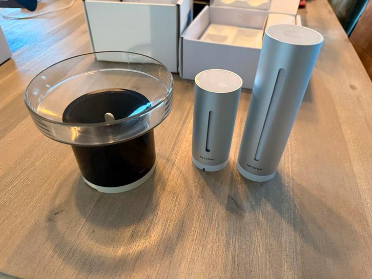 Netatmo Weerstation + Regenmeter, Audio, Tv en Foto, Weerstations en Barometers, Gebruikt, Weerstation, Ophalen of Verzenden