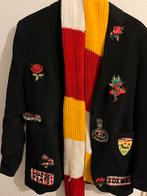 Oeteldonk Jasje met Extra Emblemen, Ophalen, Gedragen, Maat 46 (S) of kleiner, Zwart