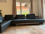 Rolf Benz Dono Hoekbank Leer Zwart, Ophalen, 100 tot 125 cm, Hoekbank, 300 cm of meer
