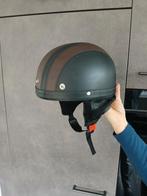 Retro pothelm   zgan bruin/ zwart  maat l, Motoren, Ophalen of Verzenden, Tweedehands, Overige merken