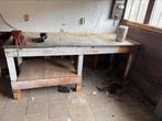 Werkbank incl bankschroef 205x75, Ophalen, Gebruikt, 170 cm of meer, Bankschroef