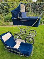 Retro vintage kinderwagen van Emmaljunga. Donkerblauw, Kinderen en Baby's, Kinderwagens en Combinaties, Overige merken, Kinderwagen