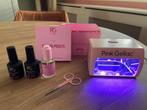 Pink Gellac starterset met uv lamp, Ophalen of Verzenden, Zo goed als nieuw, Handen en Nagels