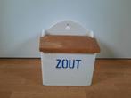 Antiek Zoutvat met Houten Deksel, Ophalen of Verzenden, Gebruikt