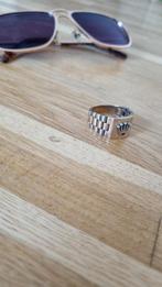 14k rolex ring 8gram zwaar bicolor beweegbaar schakels, 20 of groter, Heer, Ophalen of Verzenden, Zo goed als nieuw