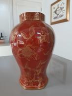 Grote Vaas Villeroy en Boch Kimono gebloemd goud, Ophalen of Verzenden, Zo goed als nieuw, Overige kleuren, Minder dan 50 cm