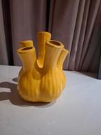 Tulpenvaas, Huis en Inrichting, Overige materialen, Geel, Ophalen of Verzenden, Zo goed als nieuw