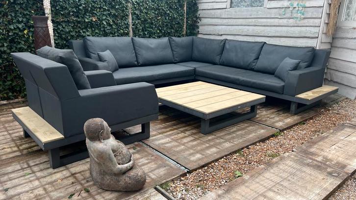 Grote Life hoekbank loungeset + fauteuil & tafel, Tuin en Terras, Tuinsets en Loungesets, Gebruikt, Loungeset, Overige materialen