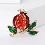 Zomer trend! Fruit broche strass Granaatappel, Overige materialen, 4 tot 7 cm, Nieuw, Ophalen of Verzenden