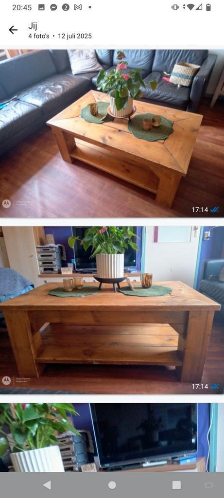 Steigerhouten robuuste salontafel!, Huis en Inrichting, Kasten | Televisiemeubels, Gebruikt, Minder dan 100 cm, 50 tot 100 cm