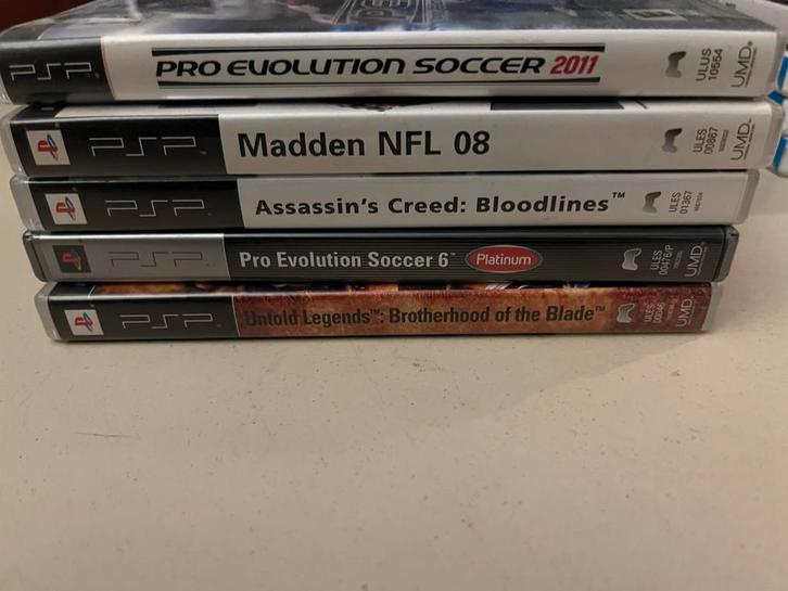 PSP Games - Set van 5 Spellen, Spelcomputers en Games, Games | Sony PlayStation Portable, Gebruikt, Sport, 1 speler, Vanaf 3 jaar