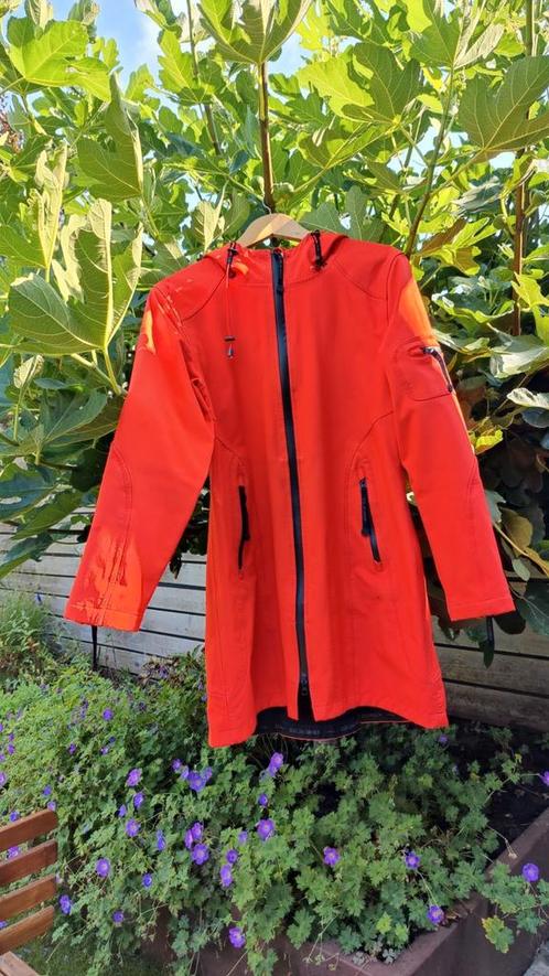 Ilse Jacobsen | SOFTSHELL REGENJAS - WARM ORANGE | Maat 38 |, Caravans en Kamperen, Regenkleding, Zo goed als nieuw, Regenjas