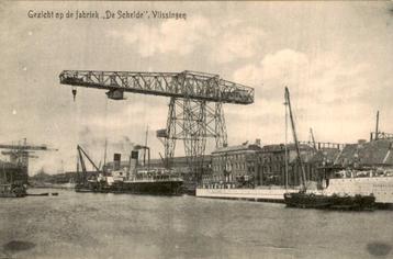Gezicht op fabriek- De Schelde beschikbaar voor biedingen