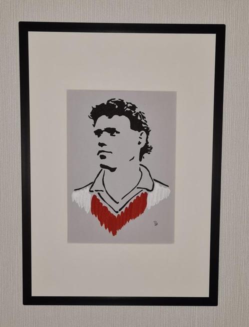 Marco van Basten D (linodruk in aluminium lijst), Huis en Inrichting, Woonaccessoires | Schilderijen, Tekeningen en Foto's, Nieuw