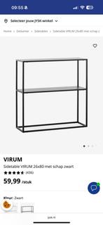 JYSK VIRUM Consoletafel - Zwart Metaal - NIEUW in doos, Ophalen of Verzenden, Nieuw