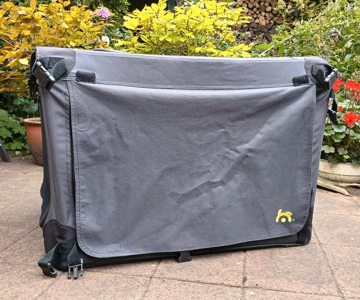Opvouwbare reisbench - Maelson, 72x51x51cm, antreciet/zwart, Dieren en Toebehoren, Hondenbenches, Ophalen of Verzenden