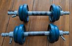 Halterset 18 kg set dumbbell 2 x 9 kg fitness gym, Ophalen, Zo goed als nieuw, Halterset