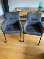 Eetkamer stoelen, Huis en Inrichting, Stoelen, Ophalen, Overige materialen, Twee, Zo goed als nieuw