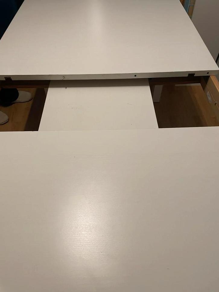 Bjursta Uitschuifbare IKEA bureau/eettafel, Huis en Inrichting, Tafelonderdelen, Gebruikt, Tafelblad, 100 tot 150 cm, 50 tot 100 cm