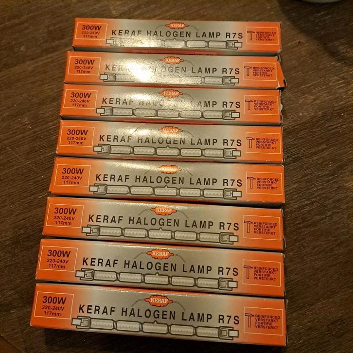 8x Keraf Halogeen Lamp R7S 300W - Nieuw in doos, Doe-het-zelf en Verbouw, Bouwverlichting, Nieuw, Lamp, 200 tot 500 watt, Ophalen of Verzenden