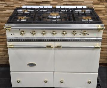 Luxe Fornuis Lacanche 100cm crème & messing 2 ovens beschikbaar voor biedingen