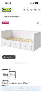 Ikea bed met lades, Huis en Inrichting, Slaapkamer | Bedden, 90 cm, Eenpersoons, Wit, Ophalen of Verzenden