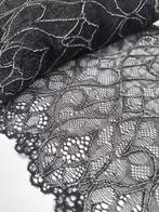 10 meter 18cm breed zwart lingerie stretchkant, Hobby en Vrije tijd, Naaien en Fournituren, Ophalen of Verzenden, Nieuw, Kant